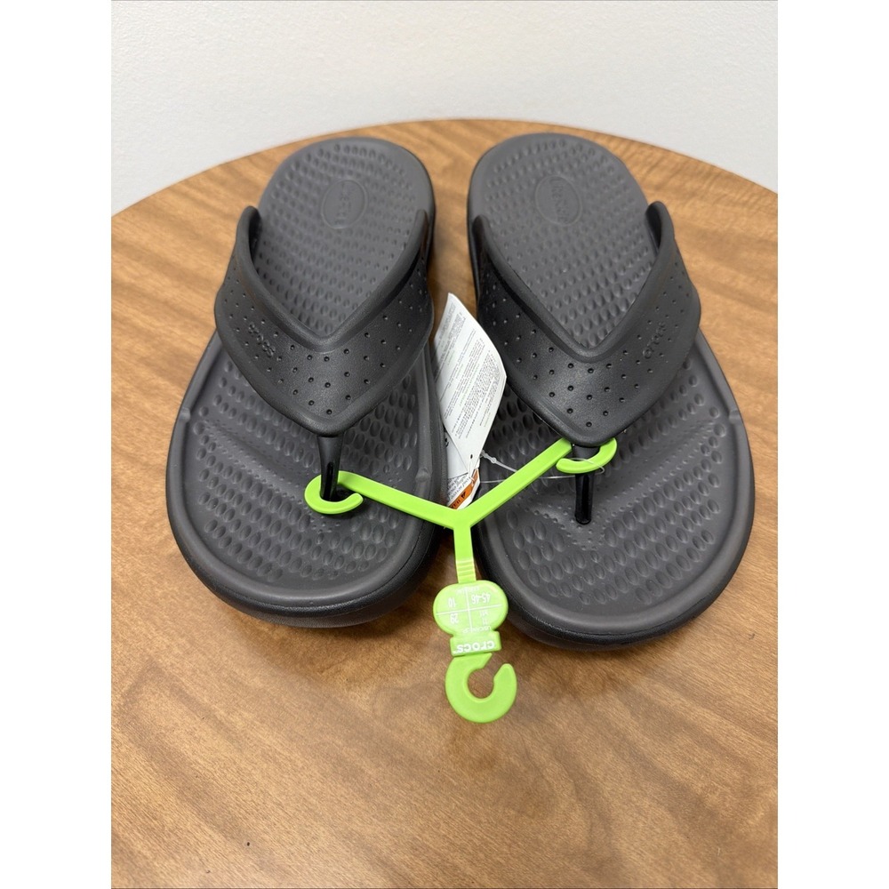 Crocs Inmotion Thong Sandals Mens 11 Black Flip Flop LiteRide‎ Summer Sandal